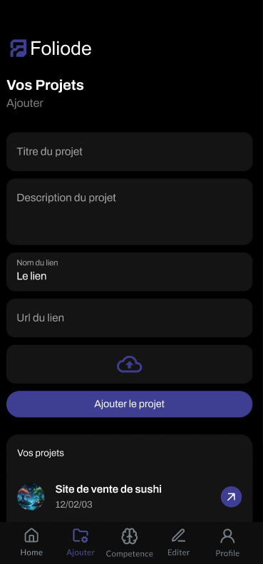 Capture d'écran du projet 2